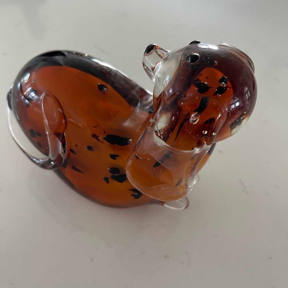 Murano style glass dog